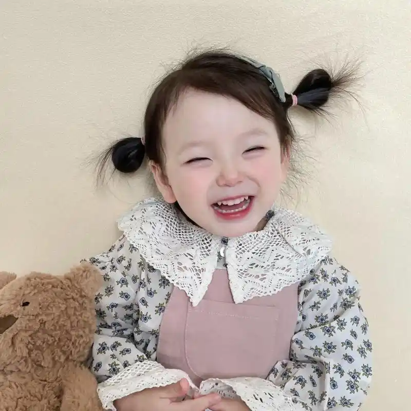 这么可爱的宝宝笑起来竟然没有眼睛.#骗你生女儿 #萌娃头像 - 抖音